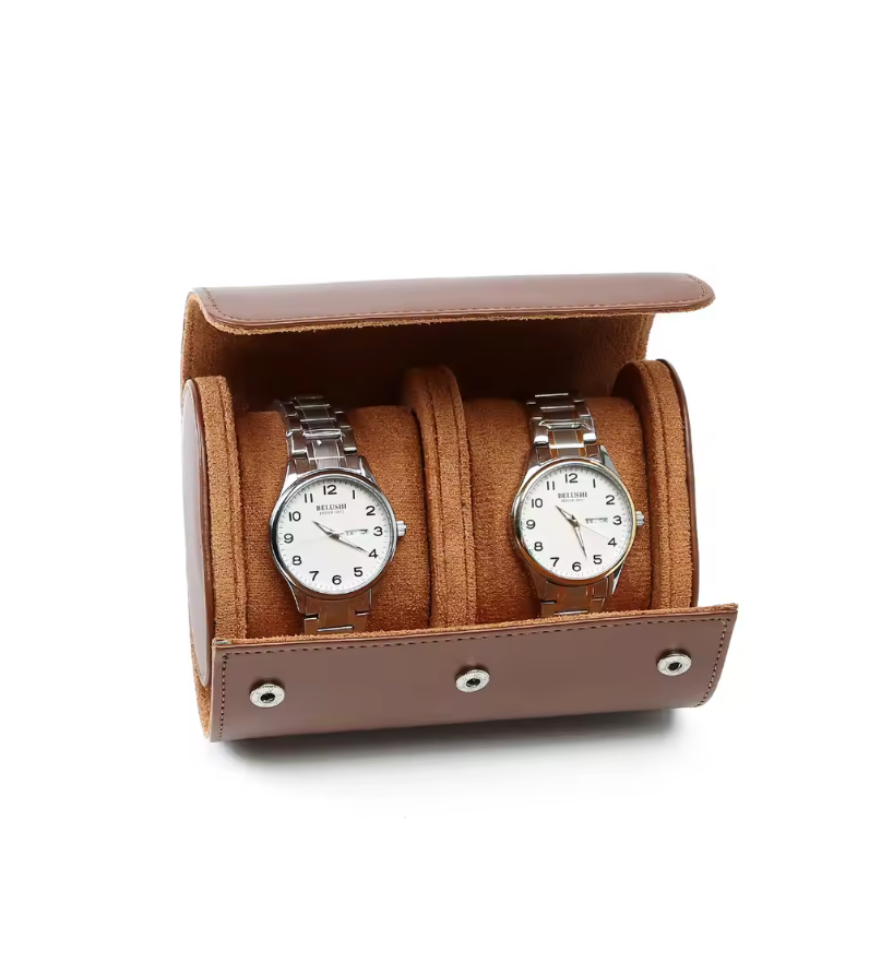 Leather watch storage