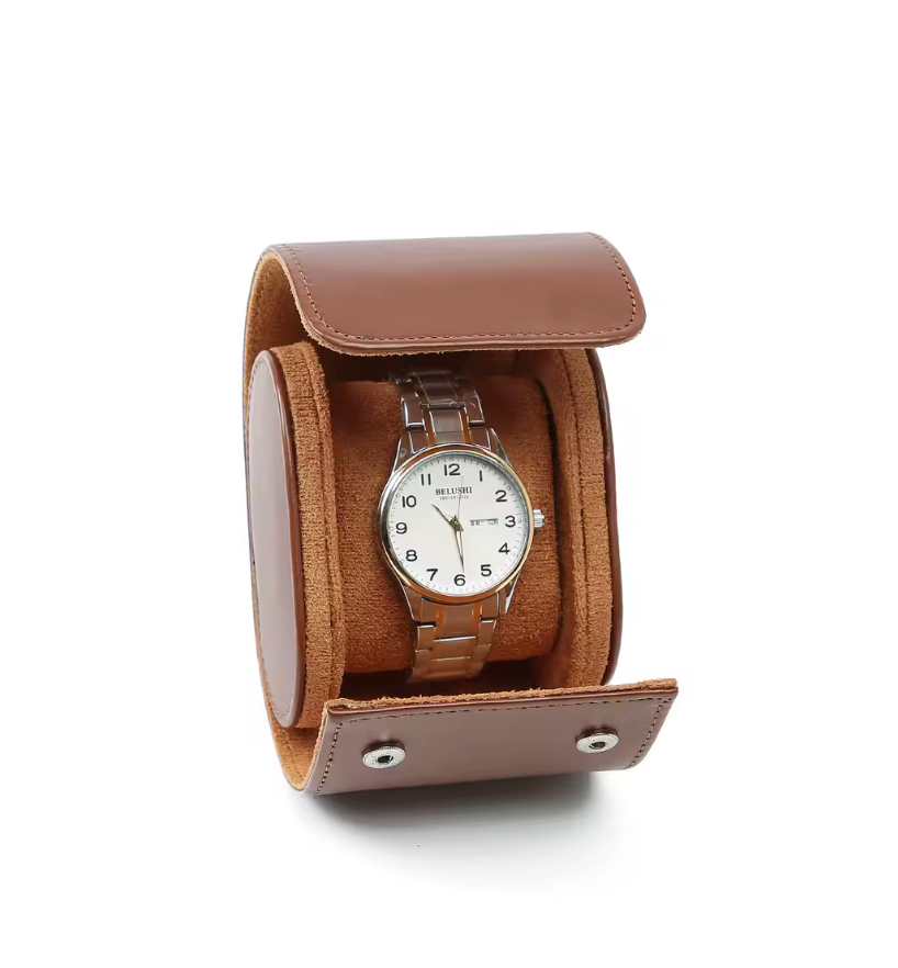 Leather watch storage