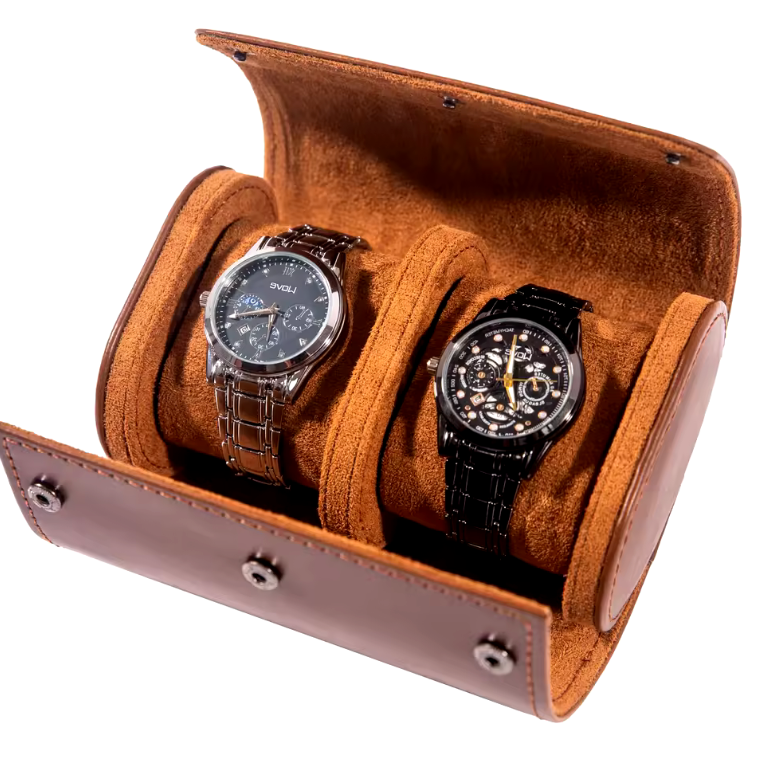 Leather watch storage